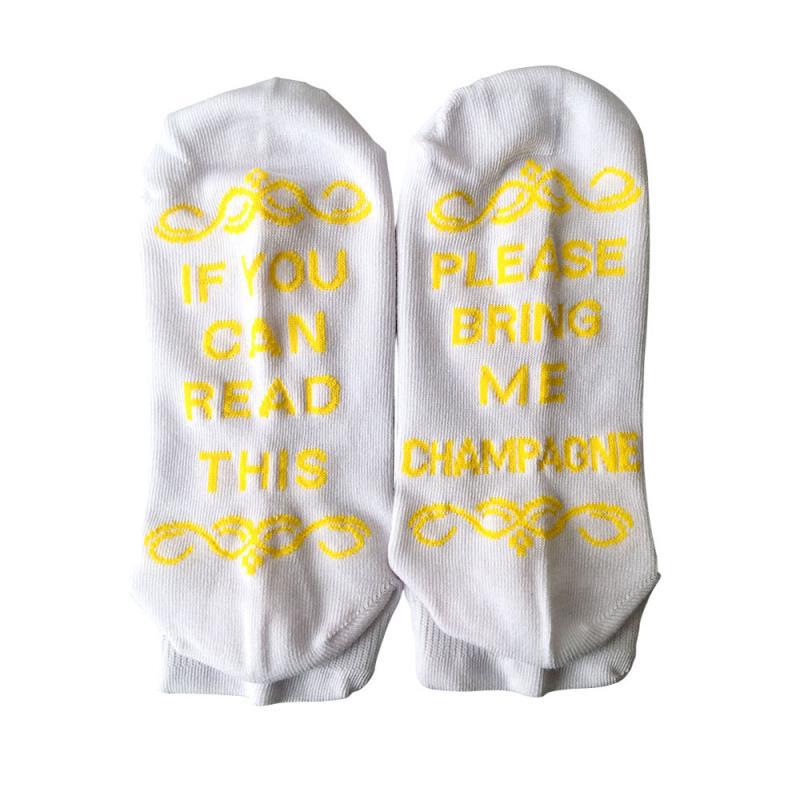 IF YOU CAN READ THIS BRING ME SOME Casual Cotton Socks Men Women Crew Letters Socks AB Mismatched Socks Novelty Socks